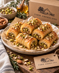 Organic Pistachio & Almond Baklava Rolls