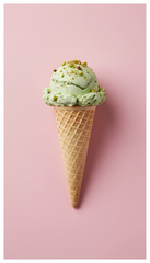 Pistachio Cream Cone with Crumble